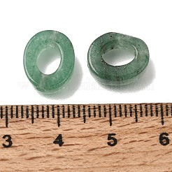 天然グリーンアベンチュリンビーズフレーム  オーバル  12x10x4mm  穴：1.2mm  内径：7x5mm&nbsp;GG-CBA487A-02D