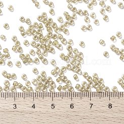 TOHOラウンドシードビーズ  日本製シードビーズ  （アンティークホワイトの裏地付きクリスタル光沢1073)個  8/0  3mm  穴：1mm  約222個/10g&nbsp;X-SEED-TR08-1073