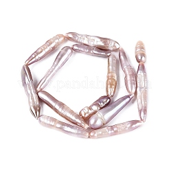 Natural Baroque Stick Pearl Keshi Pearl Beads Strands&nbsp;PEAR-N021-19-01C