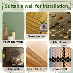 2Pcs Mirror Wall Stickers&nbsp;DIY-CN0001-97