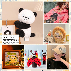 60Pcs 3 Styles Felt Craft Doll Mouth & Eye & Nose&nbsp;FIND-FG0005-36