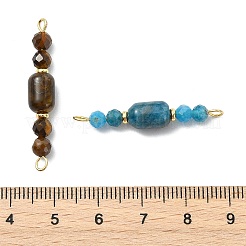 Natural Mixed Gemstone Beaded Connector Charms&nbsp;PALLOY-JF05822
