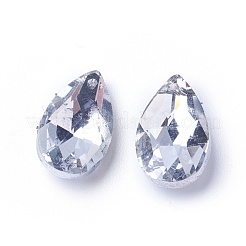 カット加工ガラスペンダント  ティアドロップ  ゲインボロ  15x9.5x5.5mm  穴：1mm&nbsp;GLAA-F069-S-B09