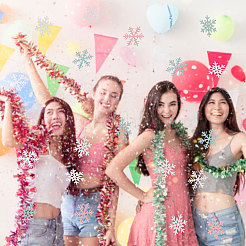 320Pcs 4 Colors Christmas Snowflake Paper Confetti&nbsp;DIY-CA0007-97