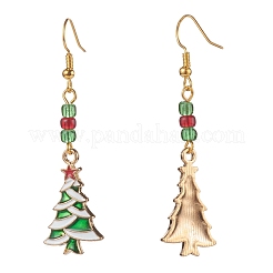 Christmas Theme Alloy Enamel Dangle Earrings&nbsp;EJEW-JE04511