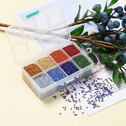 FGB 200G 8 Colors 12/0 Grade A Round Glass Seed Beads&nbsp;SEED-JP0010-15-2mm