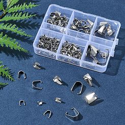 201ステンレススチールスナップオンベイル189個  ステンレス鋼色  5.5~13x3~11x2.5~6mm&nbsp;STAS-FS0001-73