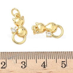 Brass Pave Cubic Zirconia Pendants&nbsp;KK-Z120-09G