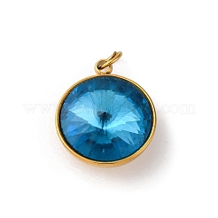 316 Stainless Steel Faceted Glass Pendants&nbsp;STAS-K258-46G