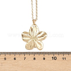 女性用合金フラワーペンダントと鉄チェーンネックレス  ゴールドカラー  16.73インチ（42.5cm）&nbsp;NJEW-A066-01G