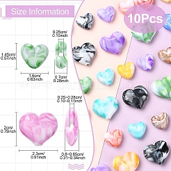 10Pcs Acrylic Beads&nbsp;OACR-YW0002-50