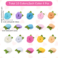 40Pcs 10 Colors Flower Non-Woven Accessories&nbsp;DIY-CY0001-73A