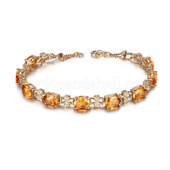 Oval & Clover Brass Link Bracelets&nbsp;WG6A185-04