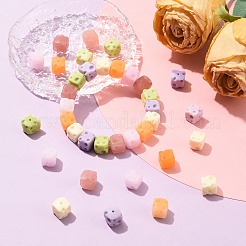 36Pcs 6 Colors Opaque & Transparent Resin Beads&nbsp;RESI-CJ0005-53