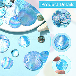 60Pcs 3 Styles Capiz Shell Pendants&nbsp;SSHEL-SC0001-46