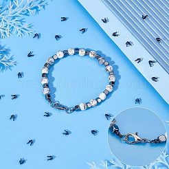 50Pcs Ion Plating(IP) 304 Stainless Steel Bead Tips&nbsp;STAS-UN0038-02