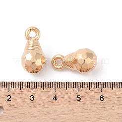 CCBプラスチックペンダント  電球  ゴールドカラー  20x10.5x10.5mm  穴：2.5mm&nbsp;CCB-N006-40G