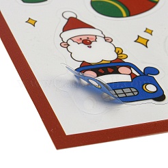 クリスマステーマのペット用プラスチックステッカー  粘着式ギフトタグステッカー  パーティーのために  装飾的なプレゼント  ファイヤーブリック  200x110x0.1mm  模様：25~55x15~50ミリ&nbsp;AJEW-Q151-01F
