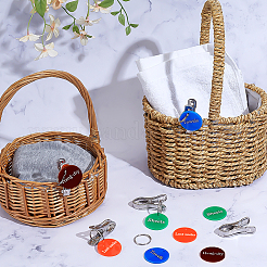 1 Bag Acrylic Laundry Sorting Clips with Label Tags&nbsp;AJEW-PH0010-13