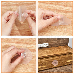 痕跡のないアクリル引き出しノブ  引出しの付属品のための自己接着性のキャビネットのハンドル  透明  60x22mm&nbsp;AJEW-WH0324-26