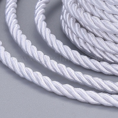 ポリエステルコード  ツイストコード  ホワイト  3mm  約5.46ヤード（5m）/ロール&nbsp;X1-OCOR-L041-3mm-16-1