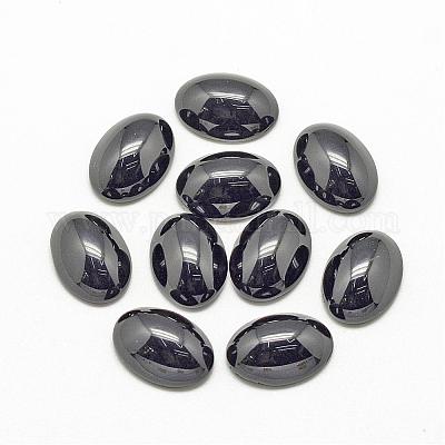 Natural Black Stone Cabochons&nbsp;G-R415-8x10-46-1