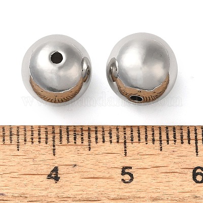 真鍮ビーズ  カドミウムフリー＆ニッケルフリー＆鉛フリー  ラウンド  プラチナ  10mm  穴：1.8mm&nbsp;KK-Z062-01P-09-1