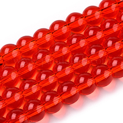 Transparent Glass Beads Strands&nbsp;GLAA-T032-T6mm-09-1