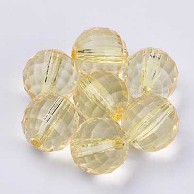 透明なアクリルビーズ  多面カット  ラウンド  ミックスカラー  8x8mm  穴：1.5mm  約1770個/500g&nbsp;TACR-Q254-8mm-V-1