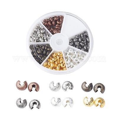 Brass Crimp Bead Covers&nbsp;KK-JP0005-01-1