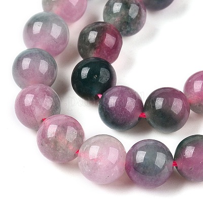 Dyed Natural White Jade Beads Strands&nbsp;G-T138-8mm-210-28-1