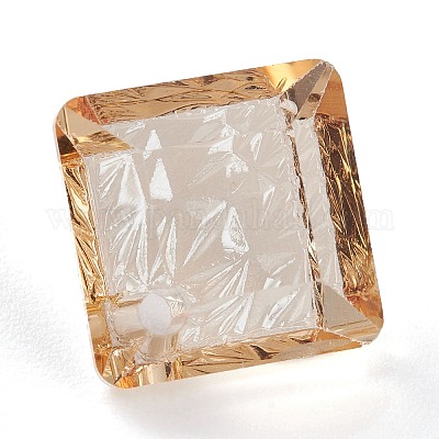 Embossed Glass Rhinestone Pendants&nbsp;GLAA-J101-03A-001GS-1