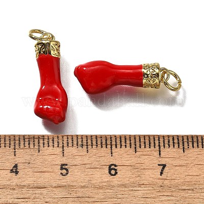 Brass Enamel Pendants&nbsp;KK-Q043-29A-02-1