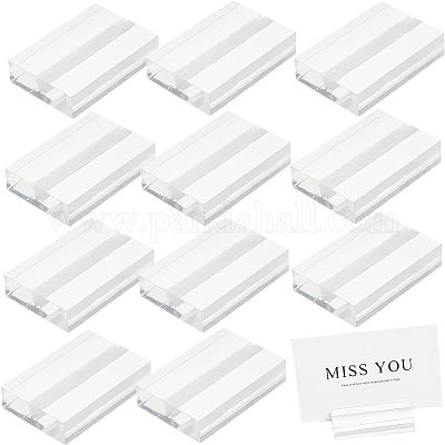 アクリル名刺入れ  名刺入れ  長方形  透明  50x34x12mm  スロット：2mm&nbsp;TACR-WH0001-09-1
