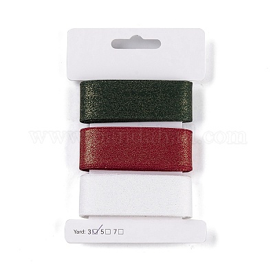 9 Yards 3 Styles Christmas Theme Polyester & Polycotton Ribbons Sets&nbsp;SRIB-A015-01A-01-1