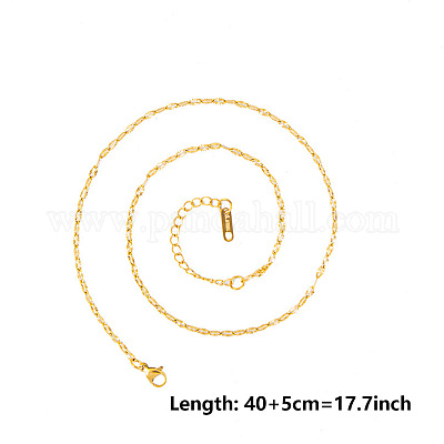 Unisex 304 Stainless Steel Dapped Chains Necklaces&nbsp;CH3295-2-1