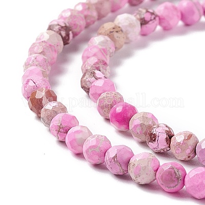 BEADS HUB 天然ゼブラジャスパーラウンドスムーズビーズ 8mm 調節可能なブレスレット TB-43 女の子、男性、女性、友達、ギフト、男の子、友情バンド 石材 ナチュラルインペリアルジャスパービーズ連売り 染め 多面カット