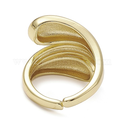 Rack Plating Brass Open Cuff Rings&nbsp;RJEW-K257-12G-1