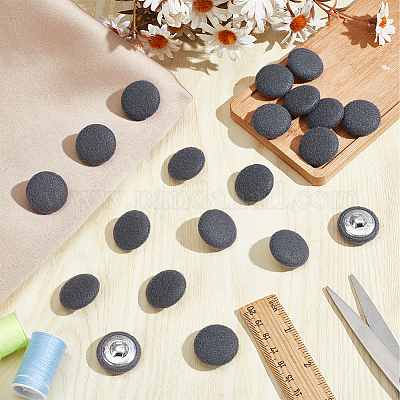 20Pcs Cloth with Aluminum Base Buttons&nbsp;BUTT-NB0001-77C-1