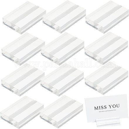 アクリル名刺入れ  名刺入れ  長方形  透明  50x34x12mm  スロット：2mm&nbsp;TACR-WH0001-09-1