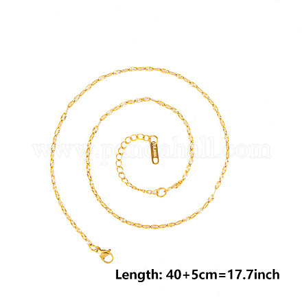Unisex 304 Stainless Steel Dapped Chains Necklaces CH3295-2-1