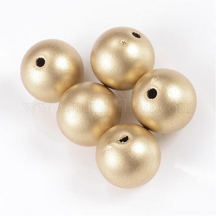 Matte Style Spray Painted Acrylic Beads&nbsp;ACRP-S669-14mm-02-1