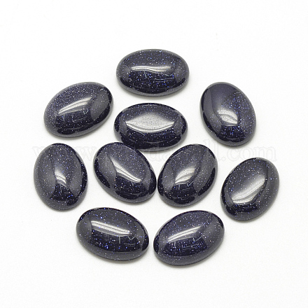 Synthetic Blue Goldstone Cabochons&nbsp;X-G-R415-13x18-34-1