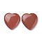 Synthetic Goldstone Cabochons, Heart, 29~30x29~30x6~8mm