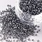 12/0 Glass Seed Beads, Trans. Colours Lustered, Round, Gray, 2mm, Hole: 1mm, 30000pcs/pound