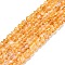 Handmade Millefiori Glass Bead Strands, Flower, Orange, 5.5~8x2.5mm, Hole: 1mm, about 64~67pcs/strand, 15.75 inch~16.34 inch(40~41.5cm)