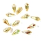 72Pcs Transparent Eletroplate Glass Charms, AB Colocr Plated, Faceted, Teardrop, Gold, 13x6.5mm