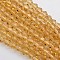 Bicone Glass Beads Strands, Faceted, Peru, 4x4mm, Hole: 0.8~1mm, about 75~78pcs/strand, 28~29cm