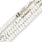 Electroplated Synthetic Non-Magnetic Hematite Beads Strands, Triangle, Silver Plated, 4x4x2.5mm, Hole: 1mm, about 158pcs/strand, 16.38''(41.6cm)