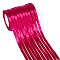 Single Face Satin Ribbon, Polyester Ribbon, Hot Pink, 3/8 inch(10mm), about 25yards/roll(22.86m/roll), 10rolls/group, 250yards/group(228.6m/group)
